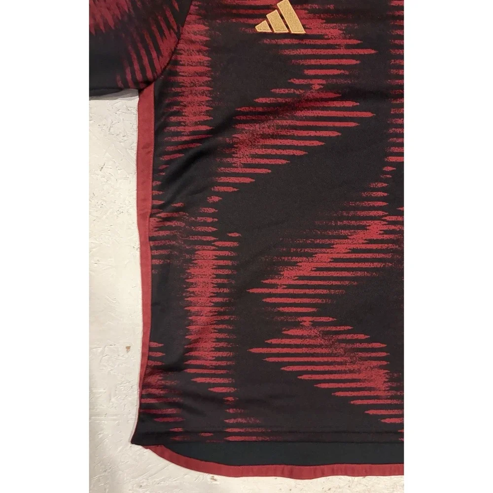Germany Jersey Away Football Shirt 2022 - 23 Red Adidas Trikot Mens Size S Slim